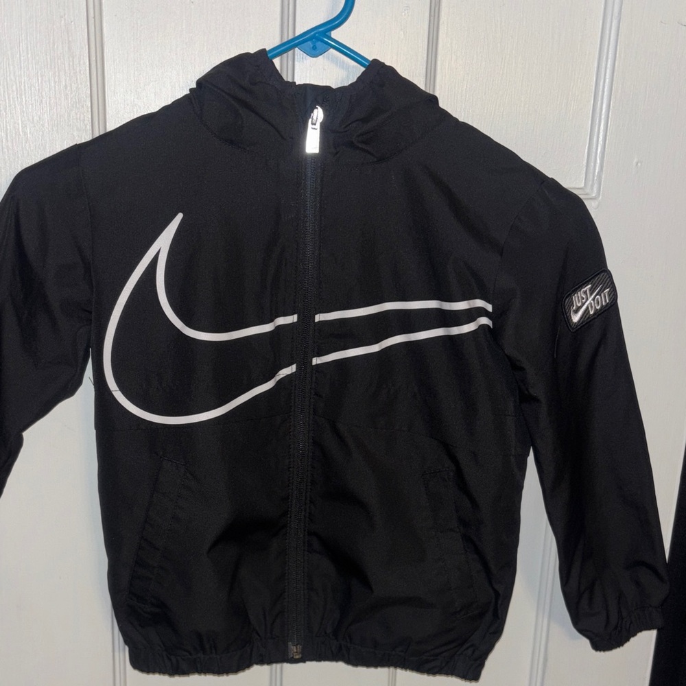 Nike Black and White Hooded Jacket